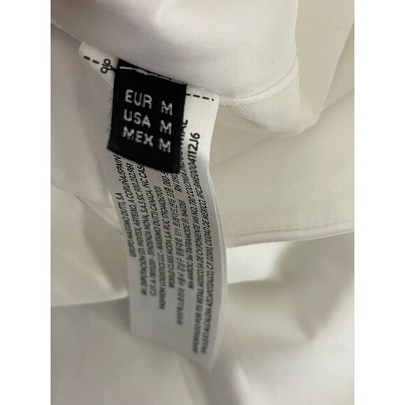 Massimo Dutti Womens Cropped Top Size M White Sleeveless Loose fit 9404/952 NWT - Picture 7 of 9
